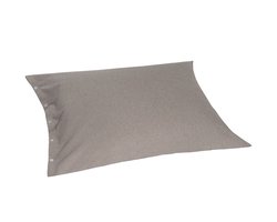 Yumeko kussensloop flanel stone bruin 70x90 - Biologisch & ecologisch - 1 stuk