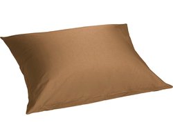 Yumeko kussensloop katoen satijn caramel 50x60 - Bio, eco & fairtrade - 1 stuk