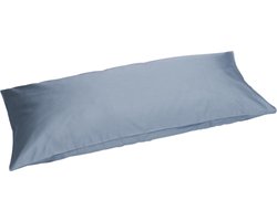 Yumeko kussensloop katoen satijn faded blauw 40x80 - Bio, eco & fairtrade - 1 stuk