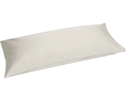 Yumeko kussensloop katoen satijn sandy grijs 40x80 - Bio, eco & fairtrade - 1 stuk