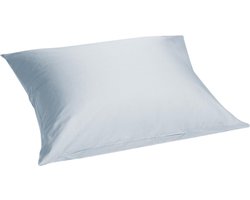 Yumeko kussensloop katoen satijn sky blauw 60x70 - Bio, eco & fairtrade - 1 stuk