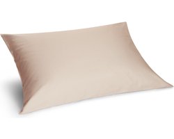 Yumeko kussensloop katoen satijn warm taupe 70x90 - Bio, eco & fairtrade - 1 stuk