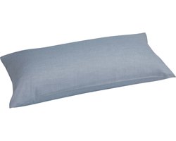 Yumeko kussensloop katoen TENCEL™ blauw chambray 40x80 - Biologisch & ecologisch - 1 stuk