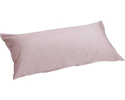 Yumeko kussensloop katoen TENCEL™ roze chambray 40x80 - Biologisch & ecologisch - 1 stuk