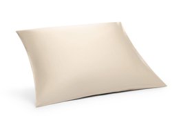 Yumeko kussensloop katoensatijn almond milk 50x60 - Bio, eco & fairtrade - 1 stuk