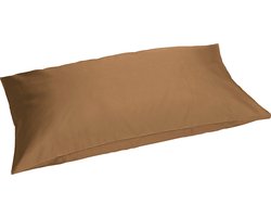 Yumeko kussensloop katoensatijn caramel 40x80 - Bio, eco & fairtrade - 1 stuk