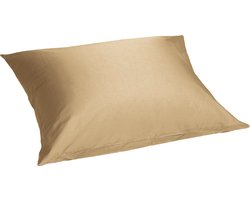 Yumeko kussensloop katoensatijn honey 60x70 - Bio, eco & fairtrade - 1 stuk