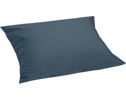 Yumeko kussensloop percal katoen blauw 50x60