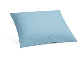 Yumeko kussensloop percal katoen blauw 60x70 - Bio, eco & fairtrade - 1 stuk