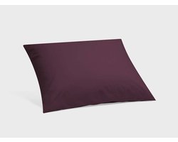 Yumeko kussensloop percal katoen bordeauxpaars 50x60 - Bio, eco & fairtrade - 1 stuk
