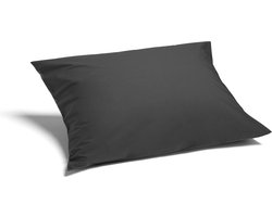 Yumeko kussensloop percal katoen donkergrijs 50x60 - Bio, eco & fairtrade - 1 stuk