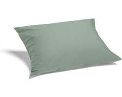 Yumeko kussensloop percal katoen jade groen 50x60 - Biologisch & ecologisch - 1 stuk