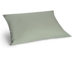 Yumeko kussensloop percal katoen jade groen 70x90 - Bio, eco & fairtrade - 1 stuk
