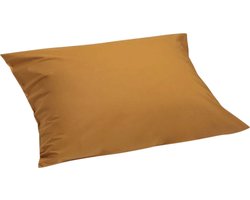 Yumeko kussensloop percal katoen okergeel 50x60 - Bio, eco & fairtrade - 1 stuk