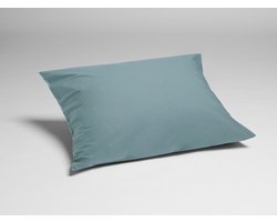 Yumeko kussensloop percal katoen petrol blauw 50x70 - Bio, eco & fairtrade - 1 stuk
