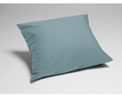 Yumeko kussensloop percal katoen petrol blauw 65x65 - Bio, eco & fairtrade - 1 stuk