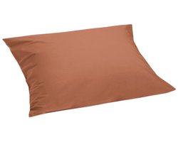 Yumeko kussensloop percal katoen terracotta 70x90 - Bio, eco & fairtrade - 1 stuk