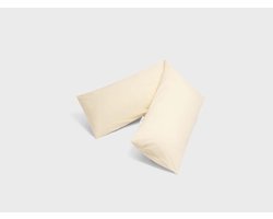 Yumeko kussensloop zijslaper percal katoen lichtgeel 37x160 - Bio, eco & fairtrade - 1 stuk