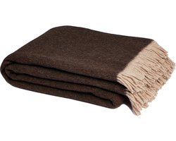 Yumeko merinowollen deken chestnut melange 150x210