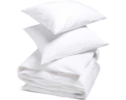 Yumeko overtrekset katoen satijn wit 200x220 + 2/60x70 - Bio, eco & fairtrade