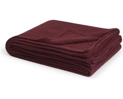 Yumeko sprei mousseline katoen arch bordeaux 200x230