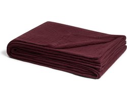 Yumeko sprei mousseline katoen arch bordeaux 260x240