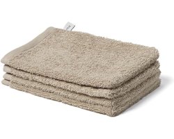 Yumeko washandjes terry warm taupe 15x22 - 4 st