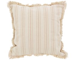 Yuna Stripe Beige Kussenhoes | 45 x 45 cm | Katoen/Linnen