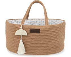 Yunioo Luiertas en Commodemandje │ Luiermand voor Babykameraccessoires │ Luier Organizer │ Opbergmand kinderkamer │ Kraamcadeau babyshower │Speelgoedmand │ Brick