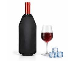 YYchan Wijnkoeler - Met koelgel - Voor wijn en champagne -Koeling tot 6 uur- Zwart