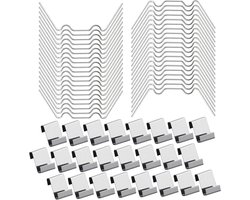 Z Clips voor Glas en Polycarbonaat - RVS Bevestigingen voor Glazen Kassen, 100 Stuks, Duurzaam en Weerbestendig