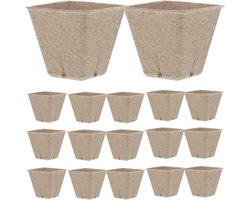 Zaailing Potjes - Papieren Kweekbakjes - Planten Kweken - Educatief en Creatief - 50 Stuks - Lichtbruin