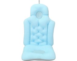 Zacht ademend opklapbaar badkuipkussen - hoofdsteun rugsteun badkussen voor spa voor volwassenen - blauw