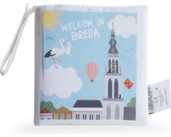 Zacht babyboekje Breda - fairly made - in mooie geschenkverpakking - duurzaam en origineel kraamcadeau