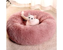 Zacht en comfortabel kattenbed - gemakkelijk te reinigen - antislip - vormvast - 50 cm roze leer fluffy dog ​​bed