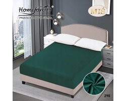 Zacht Flanellen Hoeslaken met Elastiek - 180x200cm - Flesgroen