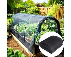 Zacht Gaas Voor Buiten - Zwart Multifunctioneel DIY-gaas Voor Plantenbescherming, Ademend, Muggenwerend, Opvouwbaar En Afneembaar, Geschikt Voor Groenten En Planten in De Tuin En Kweekruimtes in Kassen (3 X 3 m)