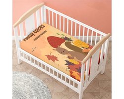 Zacht Hoeslaken Wieg en Mozes Mand - Microvezel Kinderbeddengoed met Eekhoornprint (75x30 cm)