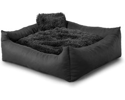 Zacht hondenbed van polyurethaanschuim met pluche kussen en vuilafstotende eigenschappen (XS - 55x45, Crème)