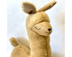 Zacht speelgoedkussen Alpaca - roestbruin