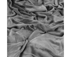 Zachtbeddengoed.nl - Velvet - Dekbedovertrek - Peuterbed - Grijs - 120x150 cm - Laken - Zacht - Comfortabel - Kwalitatief - Luxe Beddengoed met Velvet aan Beiden Zijden