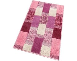 Zachte antislip badmat - absorberend en comfortabel, paars, 60 x 160 cm