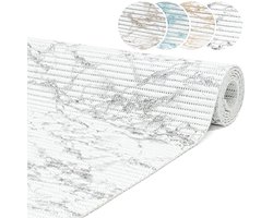 Zachte Antislip Badmat - Schuimmat voor Bad en Douche - Grijs Marmer 100x65 cm