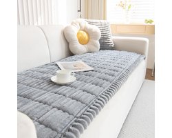 Zachte Antislip Bankhoezen Universeel - Wasbare Corduroy Covers voor 2-, 3- en 4-zits Banken (Lichtgrijs, 70 x 180 cm)