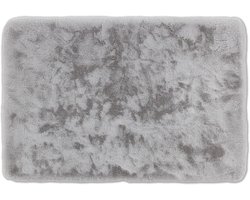 Zachte Badkamerkleed - Antislip en Afwasbaar - 40 x 60 cm - Zilver