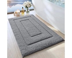 Zachte Badkamermat 40x60 cm, Antislip en Snel Drogend, Grijs