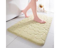 Zachte badkamertapijt, 40 x 60 cm, antislip, wasbaar, wollig, hoogpolig, microvezel, absorberend, blauw