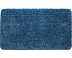 Zachte badkamertapijt, 60 x 120 cm, antislip, wasbaar, wollig, hoogpolig, microvezel, absorberend, grijs