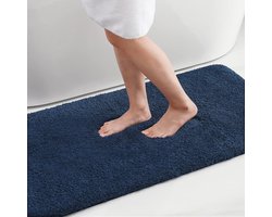 Zachte badkamertapijt, 60 x 90 cm, antislip, wasbaar, wollig, hoogpolig, badtapijt, microvezel, absorberend, badmat (grijs)