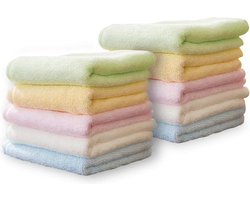 Zachte Bamboe Wasjes voor Baby's en Kinderen - Set van 10 Stuks, 25 x 25 cm